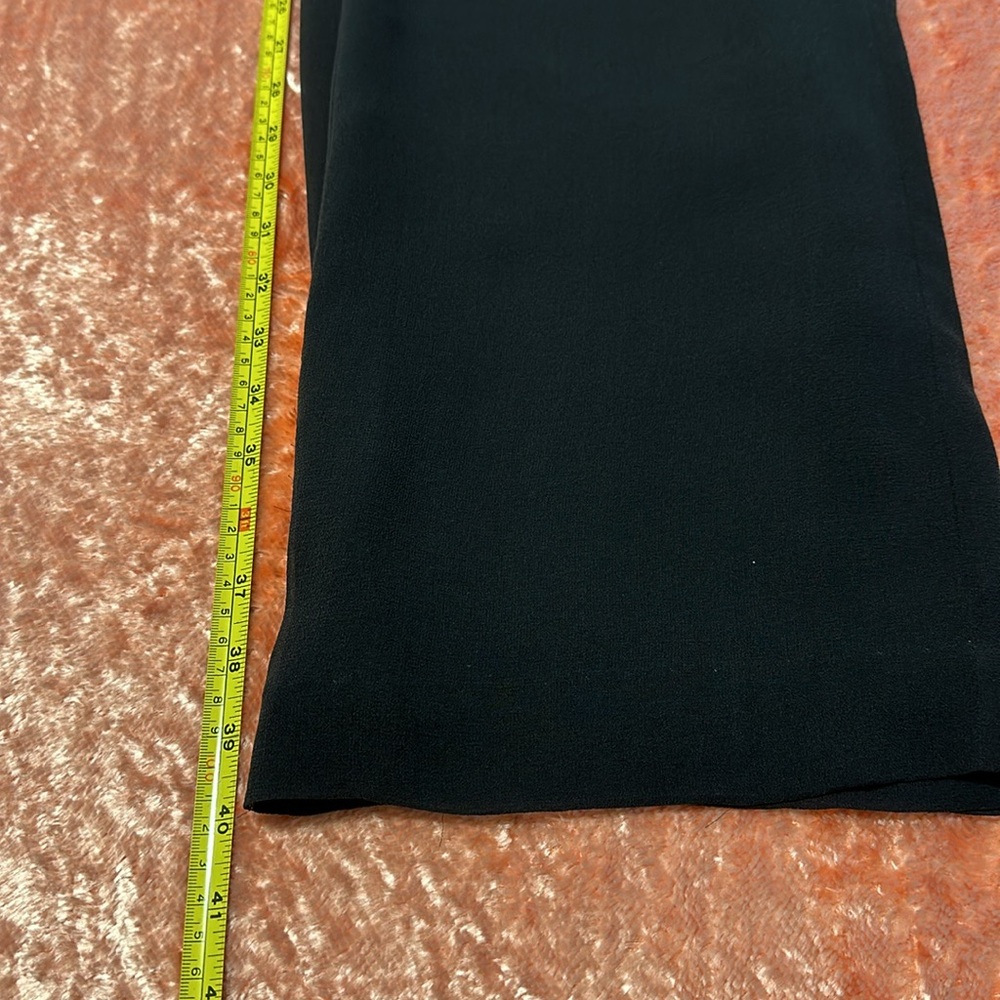 NWOT Valerie long light black pants 100% silk Crepe de Chine fully lined size S - Picture 9 of 14